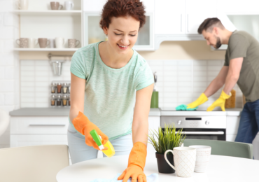 Professionally Cleaning the House